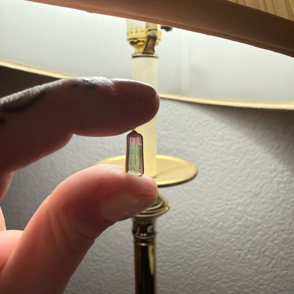 Solid 14k Gold Watermelon Tourmaline Pendant - Picture 4 of 4